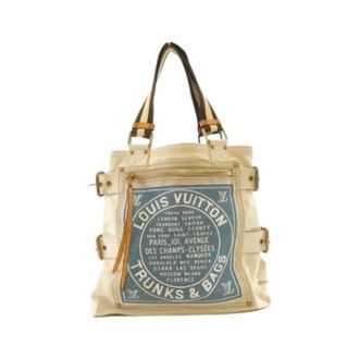 Louis Vuitton Pre-owned Tote Bags, female, Blue, Size: ONE SIZE Pre-owned Globe Shopper Canvas Shoulder Bag