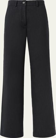 Akris Finnian Wide-Leg Denim Pants