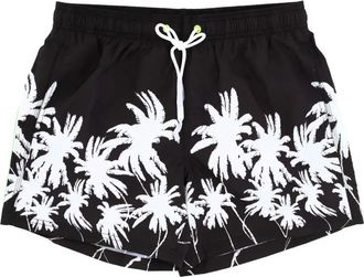 Sundek Costume da bagno con stampa palm tree - Nero