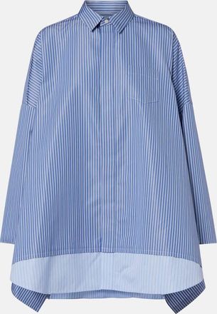 sacai Camicia oversize in misto cotone a righe