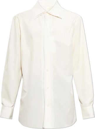 Maison Margiela Klassiek Shirt - Heren - Zakelijke Overhemden - Beige - M - Katoen - Overhemden