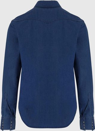 Alessandro Gherardi Mens Cotton Denim Shirt West8 Dark