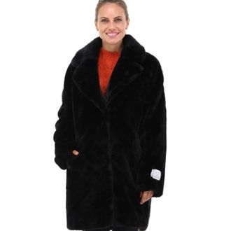 Rino&Pelle Faux Fur & Shearling Jackets, female, Black, Size: L Geesje Coat