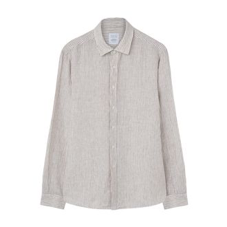 Xacus Heren, Overhemden, Beige, Maat: M Linnen