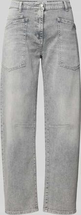 Cambio Cambio Barrel Fit Jeans aus Baumwoll-Mix Modell OCEAN in Hellgrau, Gr&ouml;&szlig;e 34