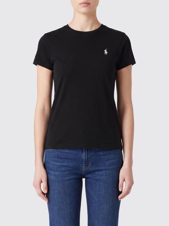 Polo Ralph Lauren T-shirt girocollo in cotone con logo Pony a contrasto