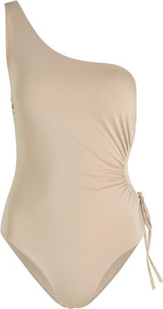 Max Mara Canarie Pearlescent one Shoulder Swimsuit - Beige - Iiib (UK12 / M)