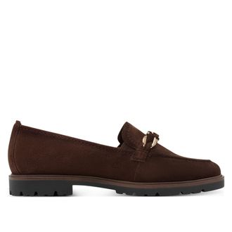 Tamaris Tamaris Womens Mocca Brown Suede Leather Loafers Shoes - Size EU 40