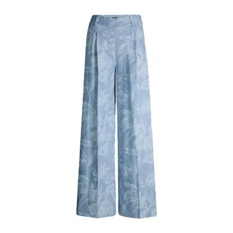 Windsor Pantaloni Palazzo Dh456Hv - - Trousers - Donna - Blu - M