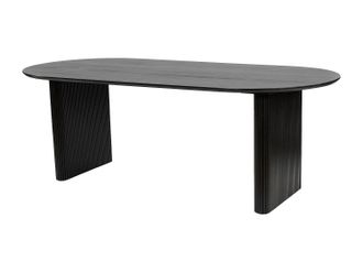 Vente-Unique Mesa de comedor para 8 personas de madera de mango - Negro - BALIMELA