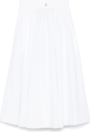 Patrizia Pepe Gonna midi in popeline - Bianco