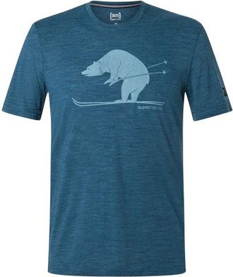 super.natural Ski Karl Tee Merinoshirt f&uuml;r Herren | blau