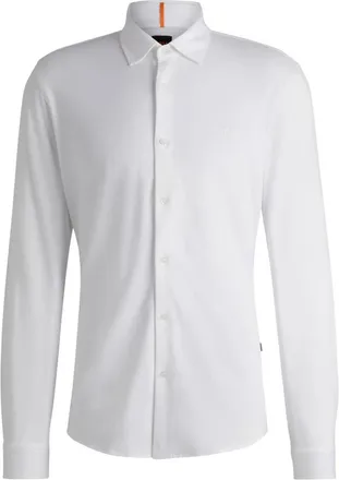 HUGO BOSS Heren, Overhemden, Wit, Maat: XL Katoen