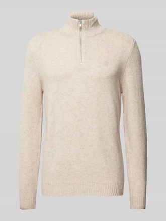 Mc Neal Troyer mit Logo-Stitching in Kitt Melange, Größe XXXL