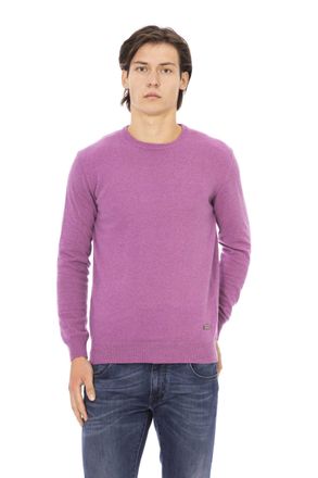 Baldinini Trend Mens Violet Wool Sweater - Purple Cashmere - Size Large