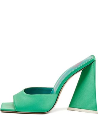 The Attico Pre-owned 95mm square-toe sandals - Green