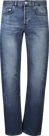 A.P.C. Blue Five Pocket Cotton Jeans