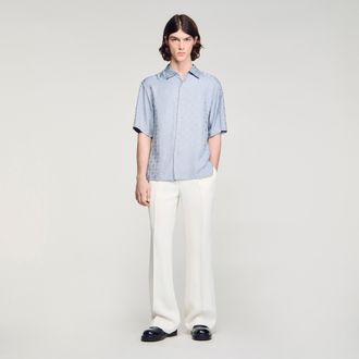 Sandro Square Cross loose-fit shirt