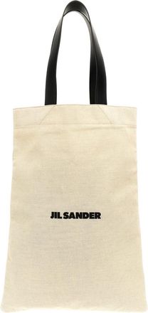 Jil Sander BlackWhite Flat Shopper large shopping bag