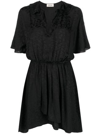 Zadig&Voltaire Abito corto Rackyla con scollo a V - Nero