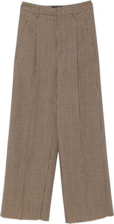 Seafarer Houndstooth-pattern Wide-leg Trousers
