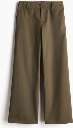 H&M Chino aus Twill mit offener Bundkante - Green