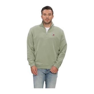 Tommy Jeans Hoodies & sweatvesten, Heren, Groen, S, TJM REG Badge QZ EXT
