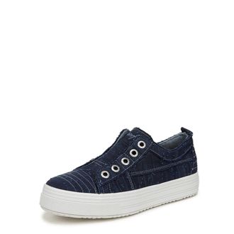 Blowfish Womens Super Play Sneaker, Indigo Blue Washed Linen, 6 UK