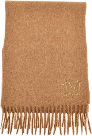 Max Mara Monogram embroidery cashmere scarf Woman One Size