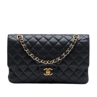 Chanel Pre-owned Classic Flap Schoudertas - Dames - Pre-owned - Zwart - Maat: ONE Size Leer