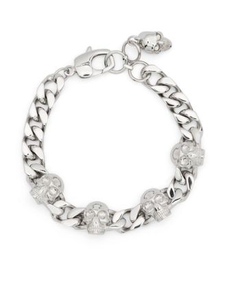 Alexander McQueen Armband met doodskop - Zilver