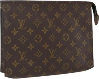 Louis Vuitton Pre-owned Clutches, female, Brown, Size: ONE SIZE Pre-owned Pochette Toilette 26