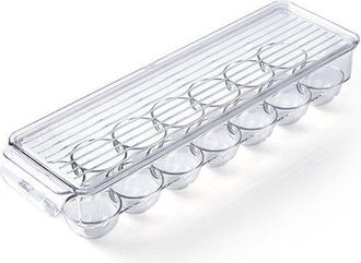 OEM Huevera Transparente Con Tapa Para 14 Huevos - Caja De Almacenamiento Transparente Para El Frigor&iacute;fico, Libre De Bpa, Con Asas