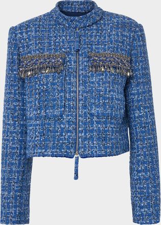 Carolina Herrera Embellished Tweed Jacket