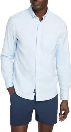 Faherty Cotton Blend Oxford Button-Down Shirt in Blue Heather at Nordstrom Rack, Size Xx-Large
