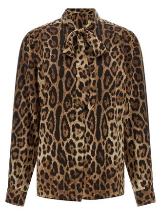 Dolce & Gabbana Brown Silk Womens Blouse