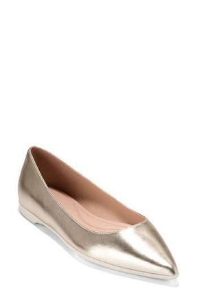 Cole Haan Grand Ambition 2.0 Ballet Flat in Soft Gold Leather at Nordstrom Rack, Size 7