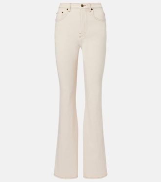 Burberry Embroidered flared jeans