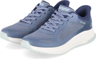 Skechers Womens Bobs Squad 4 Staple Look Sneaker, Blue-Multi Mesh, 3 UK