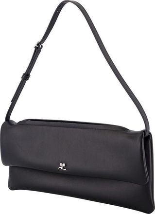 Courr&egrave;ges Womens Leather Cuff Pouch Black Wallet