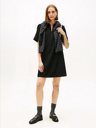 Tommy Hilfiger Vestido amplio con cremallera de un cuarto