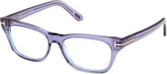 Tom Ford Glasses, unisex, Purple, Size: 53 MM Square-frame Glasses