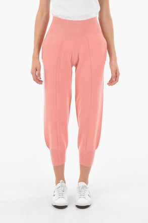 Stella McCartney Joggers in Lana Vergine con Tasche a Filo Stella McCartney