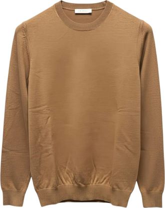 Diktat crew-neck sweater - Brown