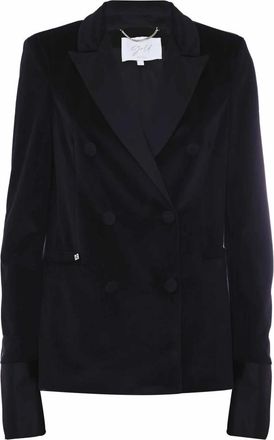 Kocca Double-Breasted Su&egrave;de Jas - Dames - Blazers - Zwart - XS - Su&egrave;de - Jassen