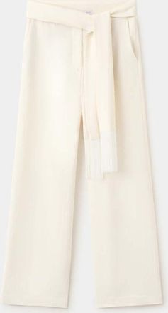 Mango Pantaloni diritti cintura grezzo - Donna - 40 - MANGO