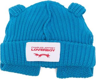 Charles Jeffrey Loverboy Berretto con applicazione orecchie - Blu