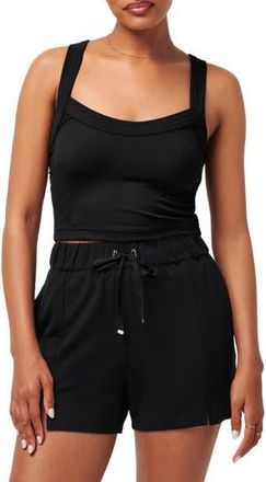 Travis Mathew Our Little Secret Crop Tank in Black at Nordstrom Rack, Size Medium