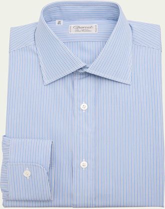 Charvet Mens Slim-Fit Cotton Multi-Stripe Sport Shirt