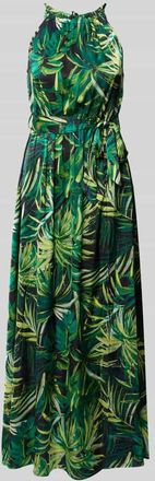 Apricot Maxikleid mit Bindeg&uuml;rtel in Hellgruen, Gr&ouml;&szlig;e XXL